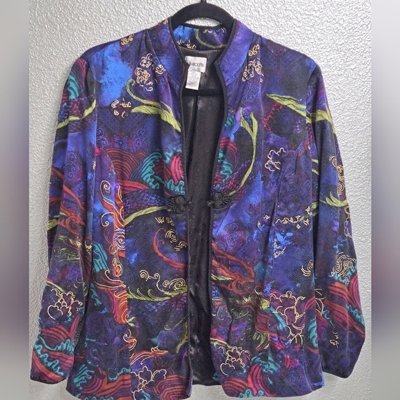 Chico's 100% Silk Kimono/Jacket     Size 1 - Picture 9 of 11